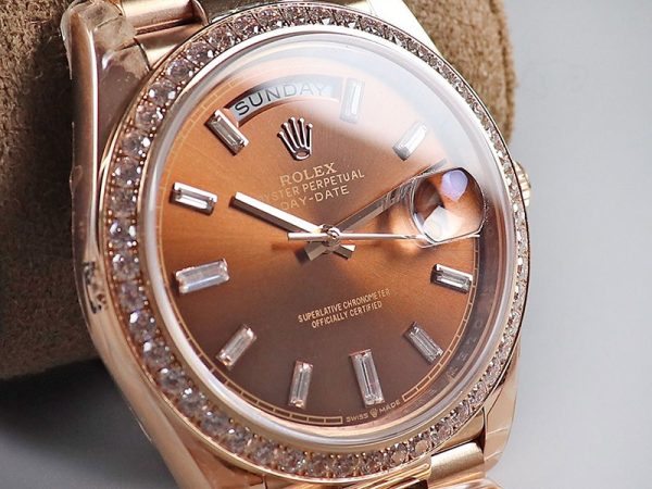 【限定カラー】ロレックス 偽物 時計 デイデイト40mm チョコレート メンズ 228345RBR - 画像 (3)