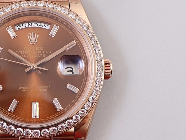 【限定カラー】ロレックス 偽物 時計 デイデイト40mm チョコレート メンズ 228345RBR - 画像 (4)