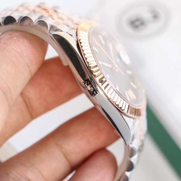 目を惹くカラー ロレックス 時計 パロディ デイトジャスト 41mm チョコレート メンズ 126331 - 画像 (4)