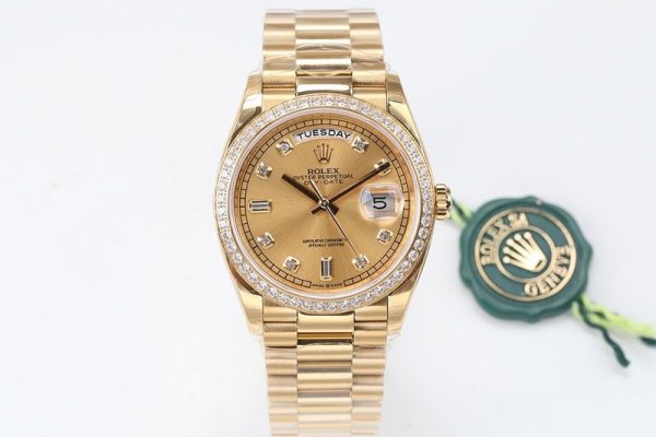 欲しい♡超限定♪ ロレックス 時計 コピー デイデイト シャンパン 36mm rot10992 - 画像 (2)