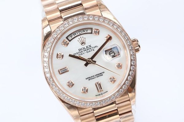 ★日本!!人気！ロレックス 時計 偽物 デイデイト ホワイト 36mm rou61653 - 画像 (6)