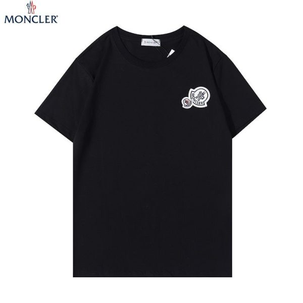 世界中で大人気♪モンクレール ダブルロゴ入りTシャツ 偽物 2色 mok37227 - 画像 (2)