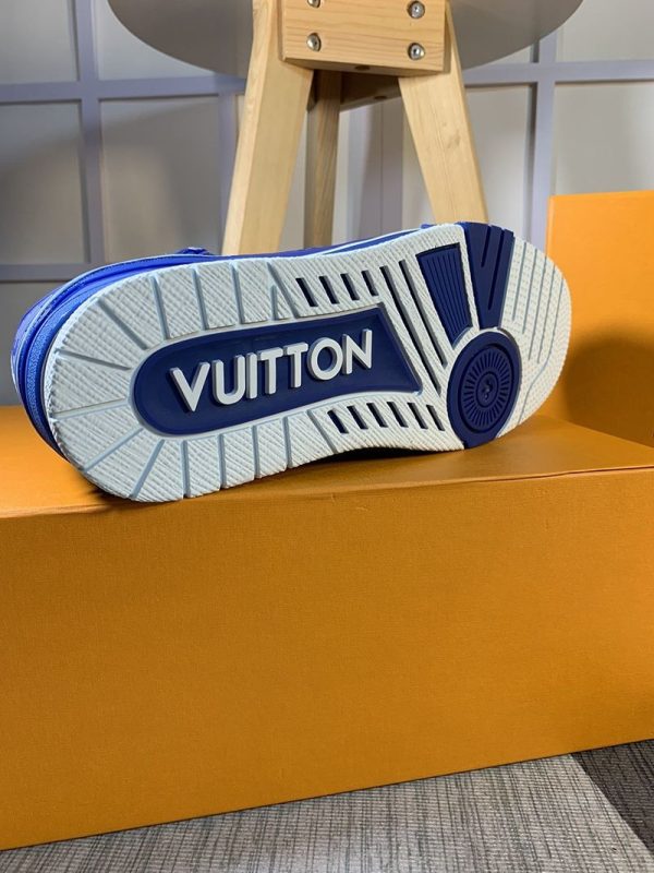 21新作ルイヴィトン LV トレイナーライン 偽物 スニーカー 青 1A8WEL - 画像 (4)