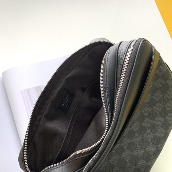 送料込ルイヴィトン トロカデロメッセンジャー PM 偽物 ダミエ・グラフィット ショルダーバッグ ダミエ N40087 - 画像 (8)