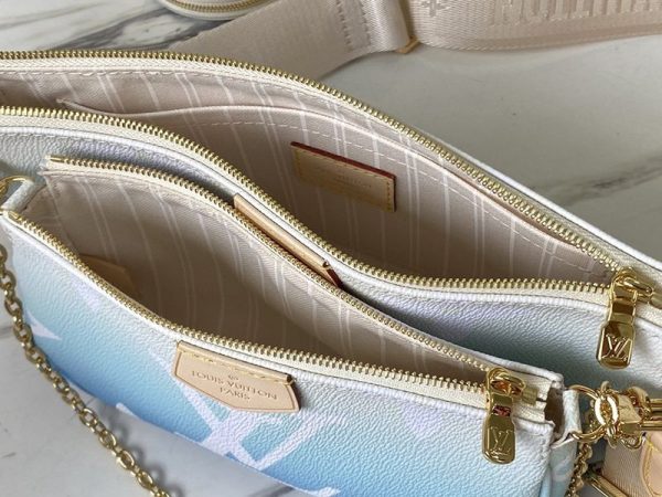 可愛いルイヴィトン ミュルティポシェットアクセソワール コピー★キャンバス ショルダーバッグ♪ブルー M57633 - 画像 (8)