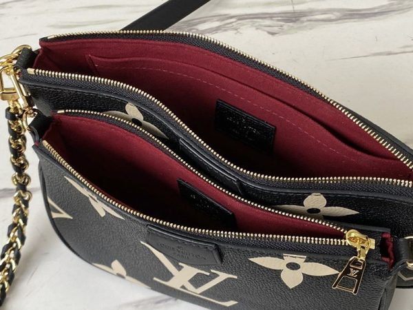 ルイヴィトン ミュルティポシェットアクセソワール 偽物★バイカラー モノグラム･アンプラント レザー ショルダーバッグ M45777 - 画像 (8)