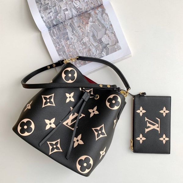 【日本未発売】ルイヴィトン ネオノエ MM 偽物 バッグ★バイカラー モノグラム ブラック ベージュ M45497 - 画像 (6)
