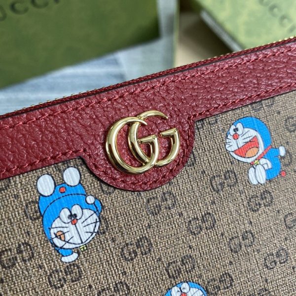 日本未入荷【グッチ】ドラえもん 偽物〈ミニGGスプリームキャンバス ウォレット〉6477872TUBG8580 - 画像 (5)