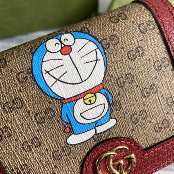 話題 グッチ×ドラえもん 【人気コラボ】 二つ折り財布コピー gue65418 - 画像 (5)