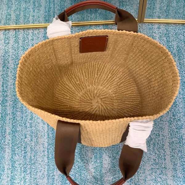 関税負担なし クロエ woody 偽物 かごバッグ ☆ラフィアトートバッグ☆送料込 かごバッグ ウッディ chc72820 - 画像 (3)