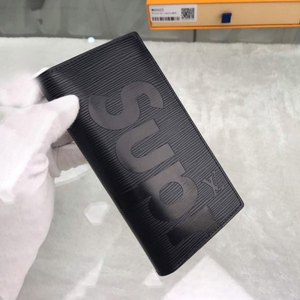 セール新作 シュプリーム ヴィトン 財布 偽物 × シュプリーム PF. BRAZZA SP EPI Wallet 長財布 黒 vut86864 ポーチ 長財布 エピ - 画像 (2)