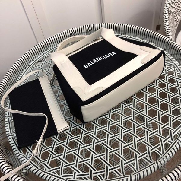 関税なしバレンシアガ ネイビーカバス コピー XS トート ブラック×ベージュ bax31066 - 画像 (5)