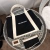 送料込バレンシアガ ネイビーカバス スーパーコピー M トート ブラック×ベージュ バレンシアガ 偽物 bab31528 - 画像 (2)