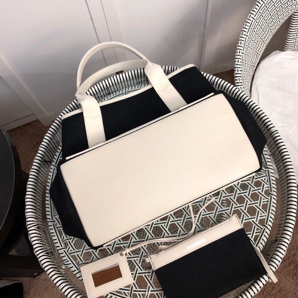 送料込バレンシアガ ネイビーカバス スーパーコピー M トート ブラック×ベージュ バレンシアガ 偽物 bab31528 - 画像 (3)
