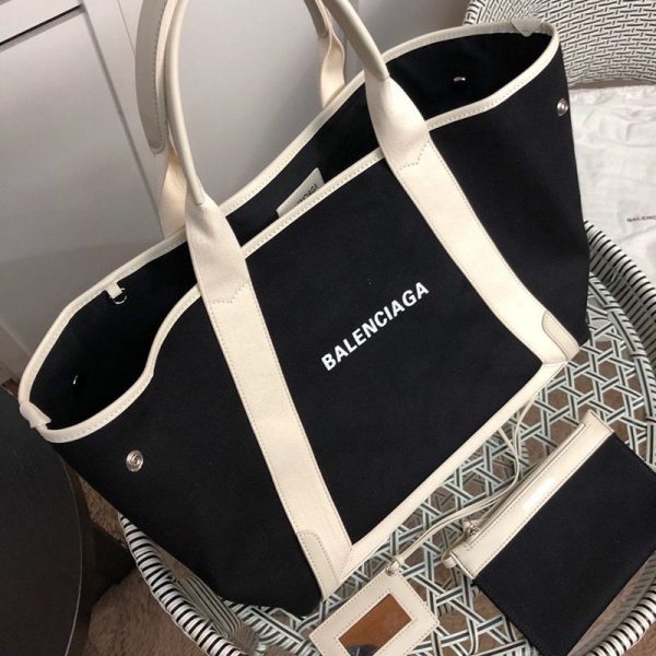 送料込バレンシアガ ネイビーカバス スーパーコピー M トート ブラック×ベージュ バレンシアガ 偽物 bab31528 - 画像 (5)