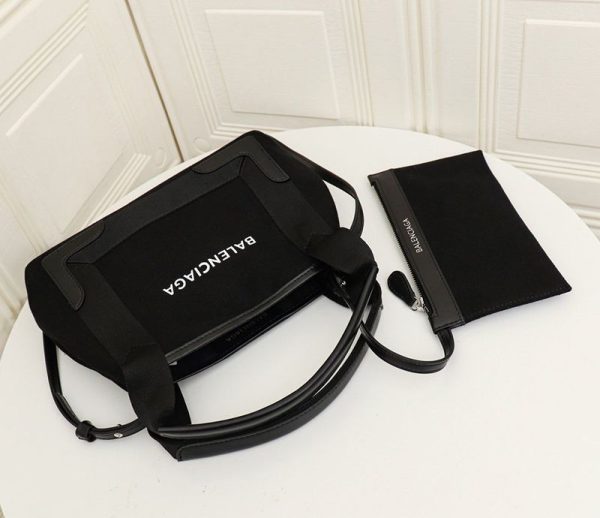 【即発】バレンシアガ ネイビーカバス 偽物 XS 2WAYトート ブラック×ブラック ban70970 - 画像 (4)