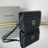 欲しい♡超限定♪【バレンシアガ】ミニクロスボディバッグ スーパーコピー★ブラッククロコダイルプリントレザー bar05716 - 画像 (2)