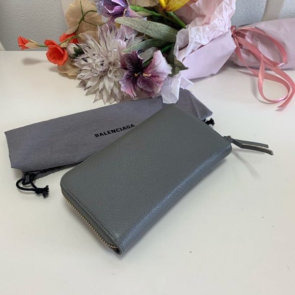 ★関税/送料込★バレンシアガ ラウンドファスナー 偽物 長財布 小銭入れ付き/ネオクラシック グレー bah98470 - 画像 (3)