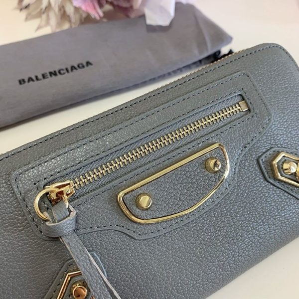 ★関税/送料込★バレンシアガ ラウンドファスナー 偽物 長財布 小銭入れ付き/ネオクラシック グレー bah98470 - 画像 (4)