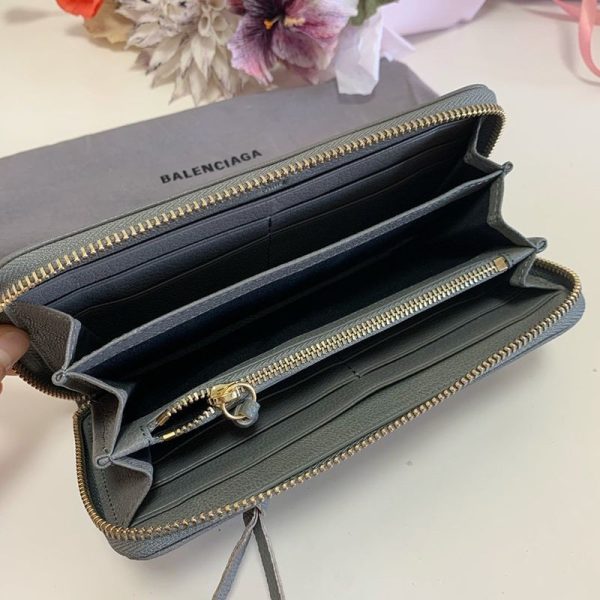 ★関税/送料込★バレンシアガ ラウンドファスナー 偽物 長財布 小銭入れ付き/ネオクラシック グレー bah98470 - 画像 (8)