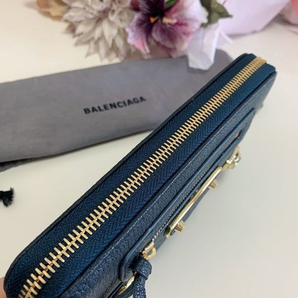 関税負担なしバレンシアガ ラウンドファスナー 偽物 長財布 小銭入れ付き/ネオクラシック ナイトブルー bad08507 - 画像 (7)