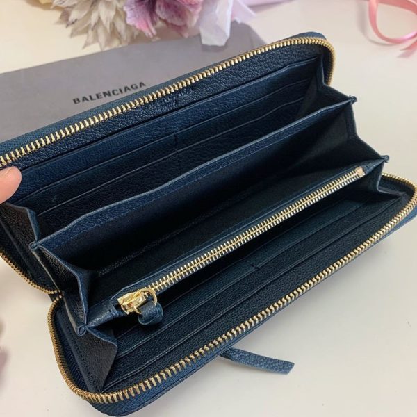 関税負担なしバレンシアガ ラウンドファスナー 偽物 長財布 小銭入れ付き/ネオクラシック ナイトブルー bad08507 - 画像 (8)