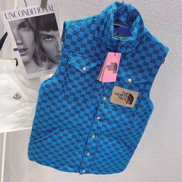 ★関税/送料込★ グッチ×ノースフェイス モノグラム ダウン ベストスーパーコピー Noy16068 - 画像 (2)