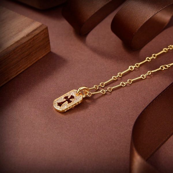 ☆超人気☆【クロムハーツ ネックレス 偽物】エンジェル 22K セーフティピン ゴールド Kuc56285 - 画像 (5)