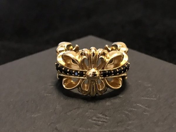 クロムハーツ フローラル 22kGold ダイアモンド ゴールド リング 偽物 コピー Kuy99876 - 画像 (3)