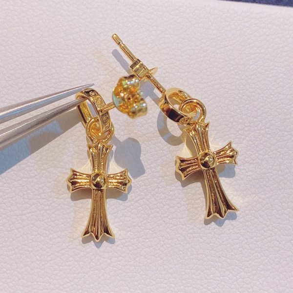 【限定カラー】クロムハーツ ピアス 偽物 インボイス BABYFAT 22k ダイア ゴールド Kux60897 - 画像 (7)