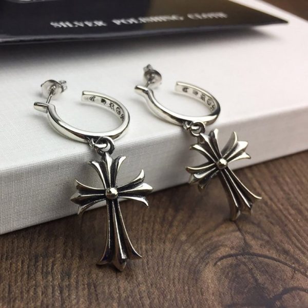 ☆超人気☆ クロムハーツ ピアス 偽物 CROSS HOOP クロス フープ イヤリング Kud76446 - 画像 (7)
