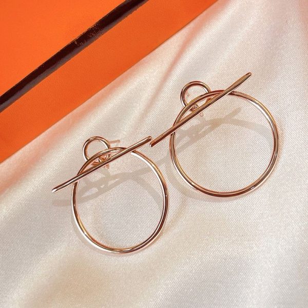 【日本未発売】【エルメス】ループピアス スーパーコピー PM ピンクゴールド ert97244 - 画像 (5)