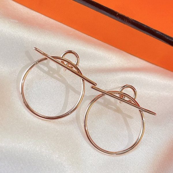 【日本未発売】【エルメス】ループピアス スーパーコピー PM ピンクゴールド ert97244 - 画像 (6)