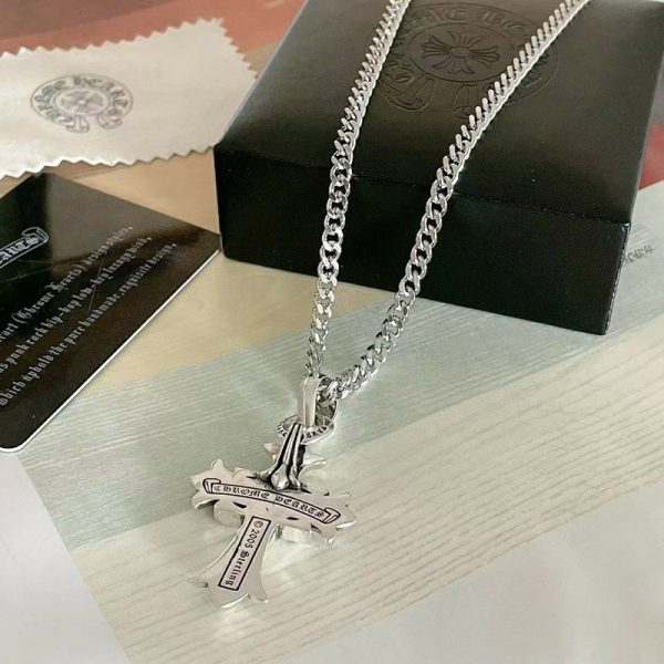 《大人気》クロムハーツ ネックレス 偽物 スモール CHクロス ベイル 24" ペーパーチェーン Kua97964 - 画像 (2)