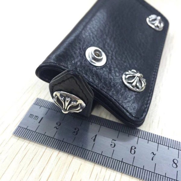 稀少 十クロムハーツ十【クロスボールボタン 偽物】◆レザーキーケース･BLK Kur85182 - 画像 (3)