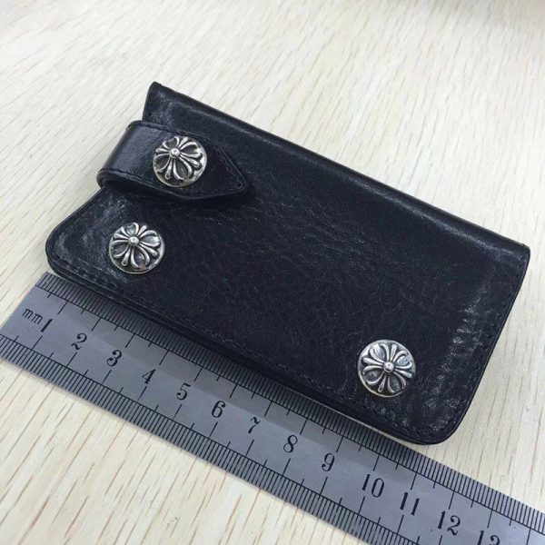 稀少 十クロムハーツ十【クロスボールボタン 偽物】◆レザーキーケース･BLK Kur85182 - 画像 (4)