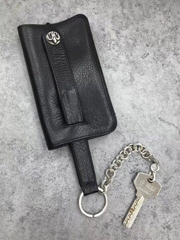 稀少 十クロムハーツ十【クロスボールボタン 偽物】◆レザーキーケース･BLK Kur85182 - 画像 (7)