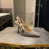 稀少ジャディオール スリングバックパンプス コピー★ヒール9.5cm グレー テクニカルファブリック dee63835 - 画像 (2)