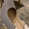 稀少ジャディオール スリングバックパンプス コピー★ヒール9.5cm グレー テクニカルファブリック dee63835 - 画像 (8)