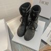 関税負担なしディオール D-メジャー ショートブーツ 偽物★ブラック テクニカル ファブリック & カーフスキン der59353 - 画像 (2)