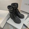 関税負担なしディオール D-メジャー ショートブーツ 偽物★ブラック テクニカル ファブリック & カーフスキン der59353 - 画像 (4)