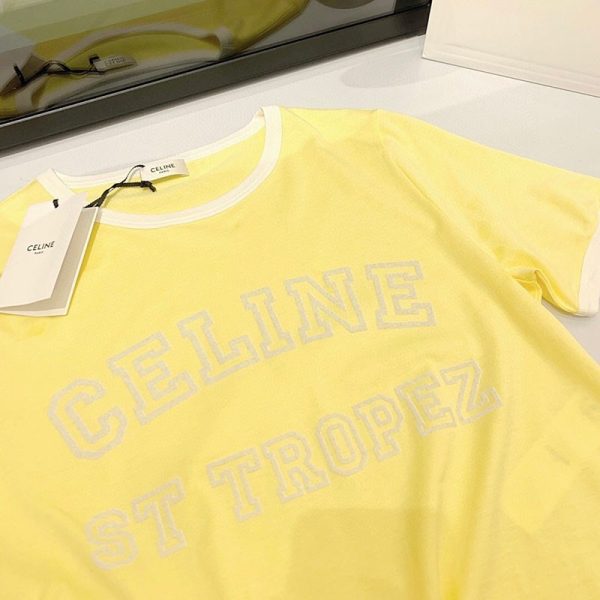 新作 大人気 セリーヌ サントロペコットンフロックTシャツコピー Cez89396 - 画像 (3)