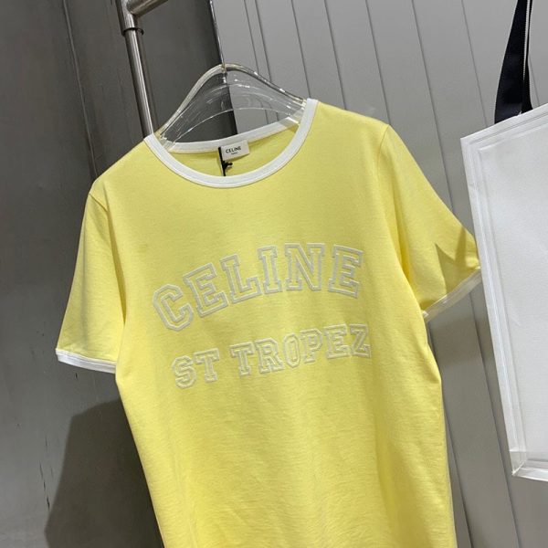 新作 大人気 セリーヌ サントロペコットンフロックTシャツコピー Cez89396 - 画像 (2)