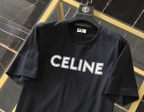 セリーヌ “セリーヌ”スタッズロゴプリント Tシャツ コピー 2X687501F - 画像 (4)