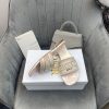 ディオール Dウェイ ヒールミュール 偽物★ライトピンク トワル ドゥ ジュイ エンブロイダリーコットン KCQ209TJE_S46P - 画像 (4)