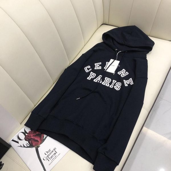 SALE【セリーヌ】"セリーヌ PARIS"フロック カシミア パーカー 偽物 Cev35128 - 画像 (2)