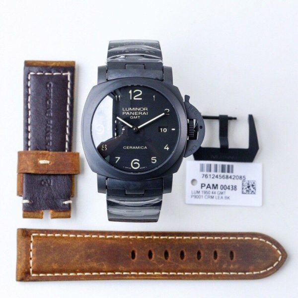 世界中で大人気♪パネライ ルミノール1950 3デイズ GMT トゥットネロ コピー PAM00438 - 画像 (3)
