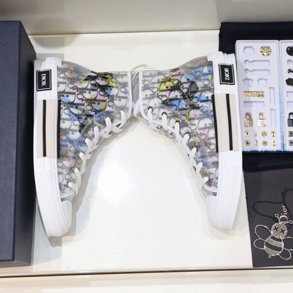 21-22AWディオール x アレックスフォックストン コピー B23 ハイトップスニーカー★マルチカラー オブリーク キャンバス der66018 - 画像 (5)