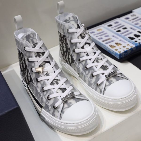 欲しい♡超限定♪ディオール 偽物 B23 ハイトップスニーカー★オブリーク キャンバス 3SH118YJP_H069 - 画像 (2)