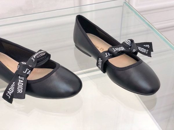 稀少ディオール “Miss B”偽物 バレエフラットシューズ ブラック dee41875 - 画像 (5)